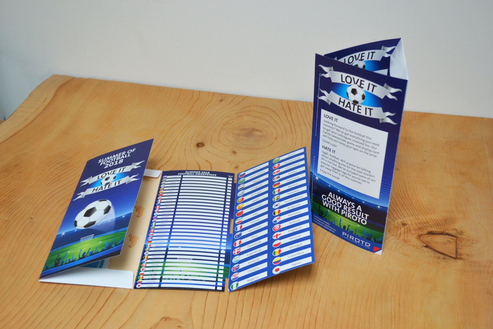 Piroto giveaway - Football sweepstake kit for Euro football tournament