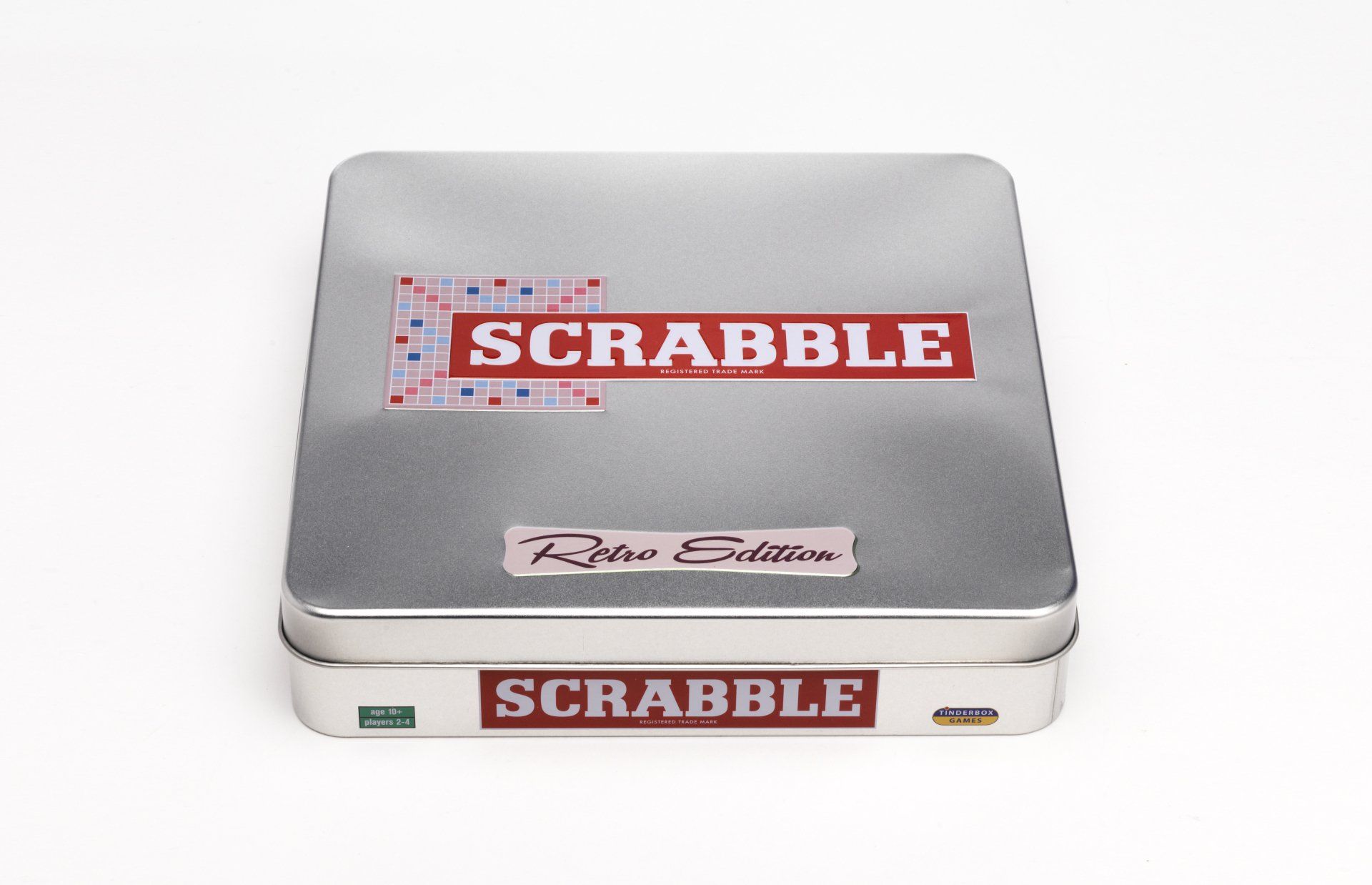 Retro Scrabble game box Tin