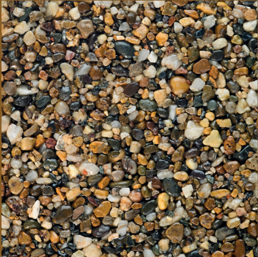 Harvest gold finish for resin driveways, paths, and patios.