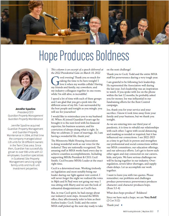 Hope Produces Boldness | Guardian Prop