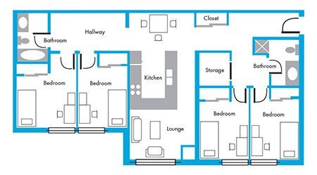 suite floorplan Nipissing University