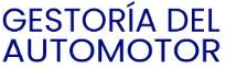 Logotipo con texto azul que dice “GESTORÍA DEL AUTOMOTOR” sobre un fondo blanco