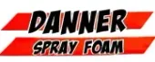 Danner Spray Foam logo in black and red on a white background