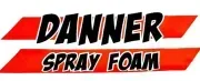 Danner Spray Foam logo in black and red on a white background