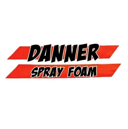 Danner Spray Foam logo in black and red on a white background