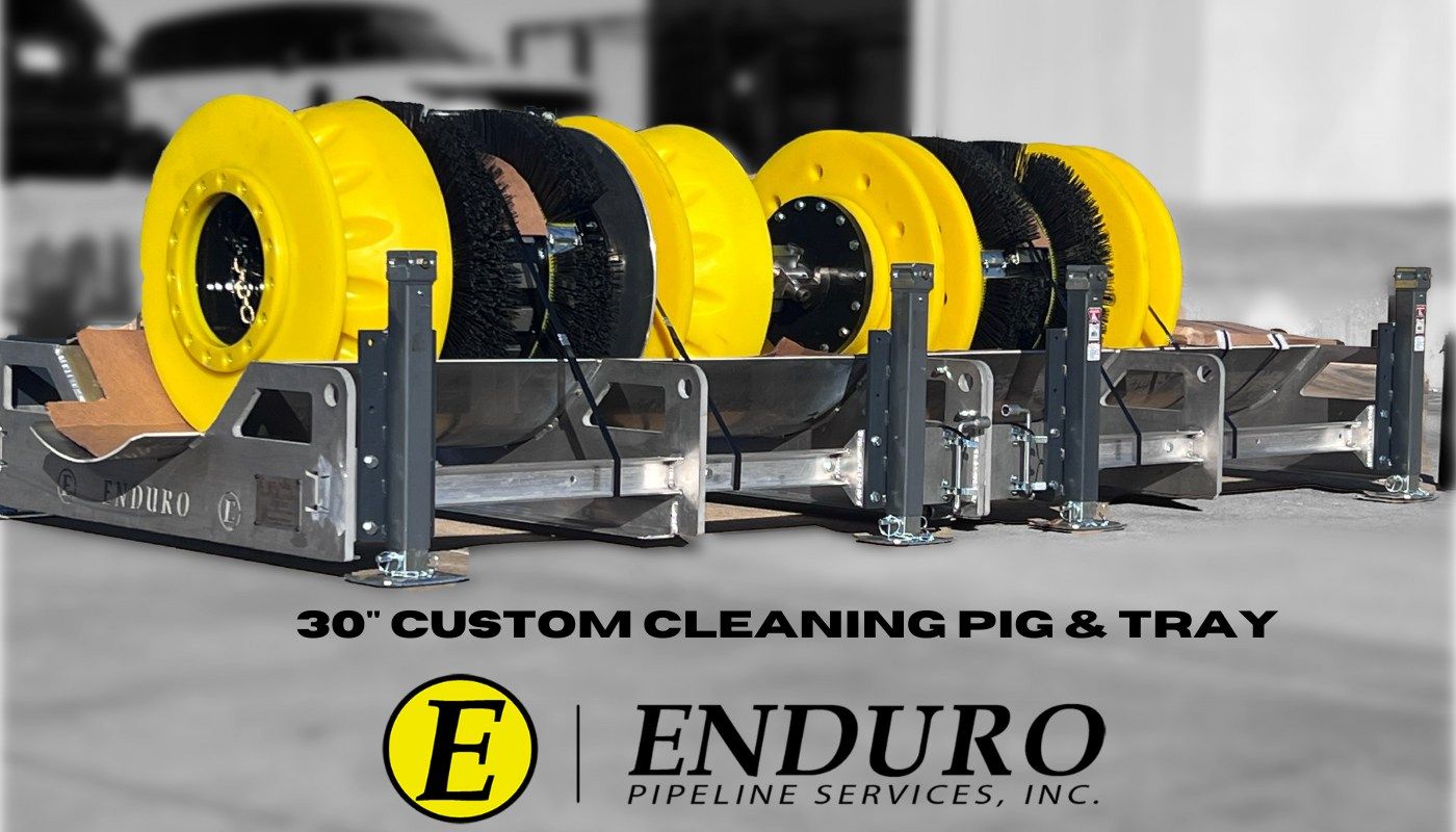 Enduro custom cleaning pig and tray. 