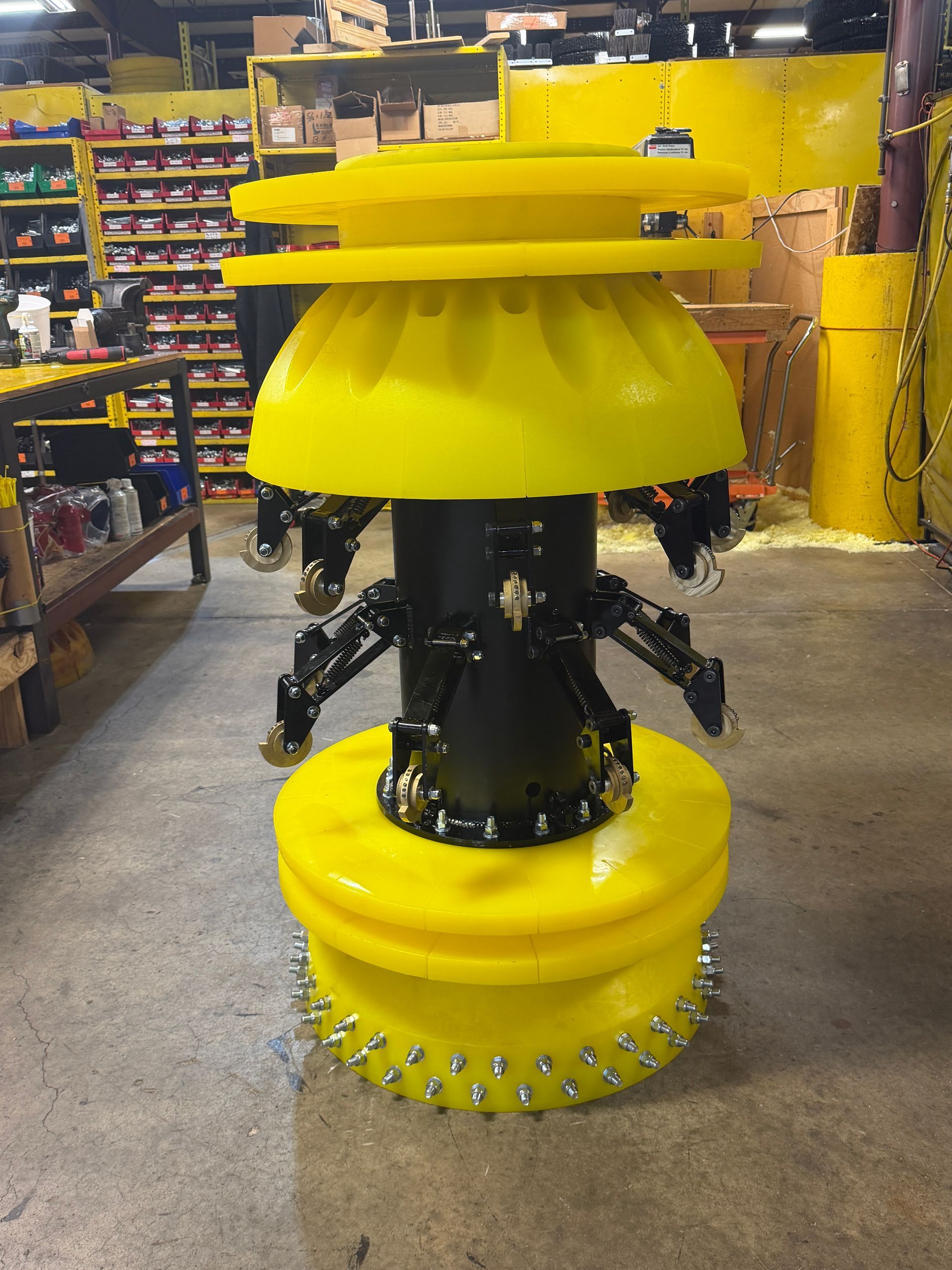 Custom cleaning pig developed for hard-packed and hardened pipeline deposits.