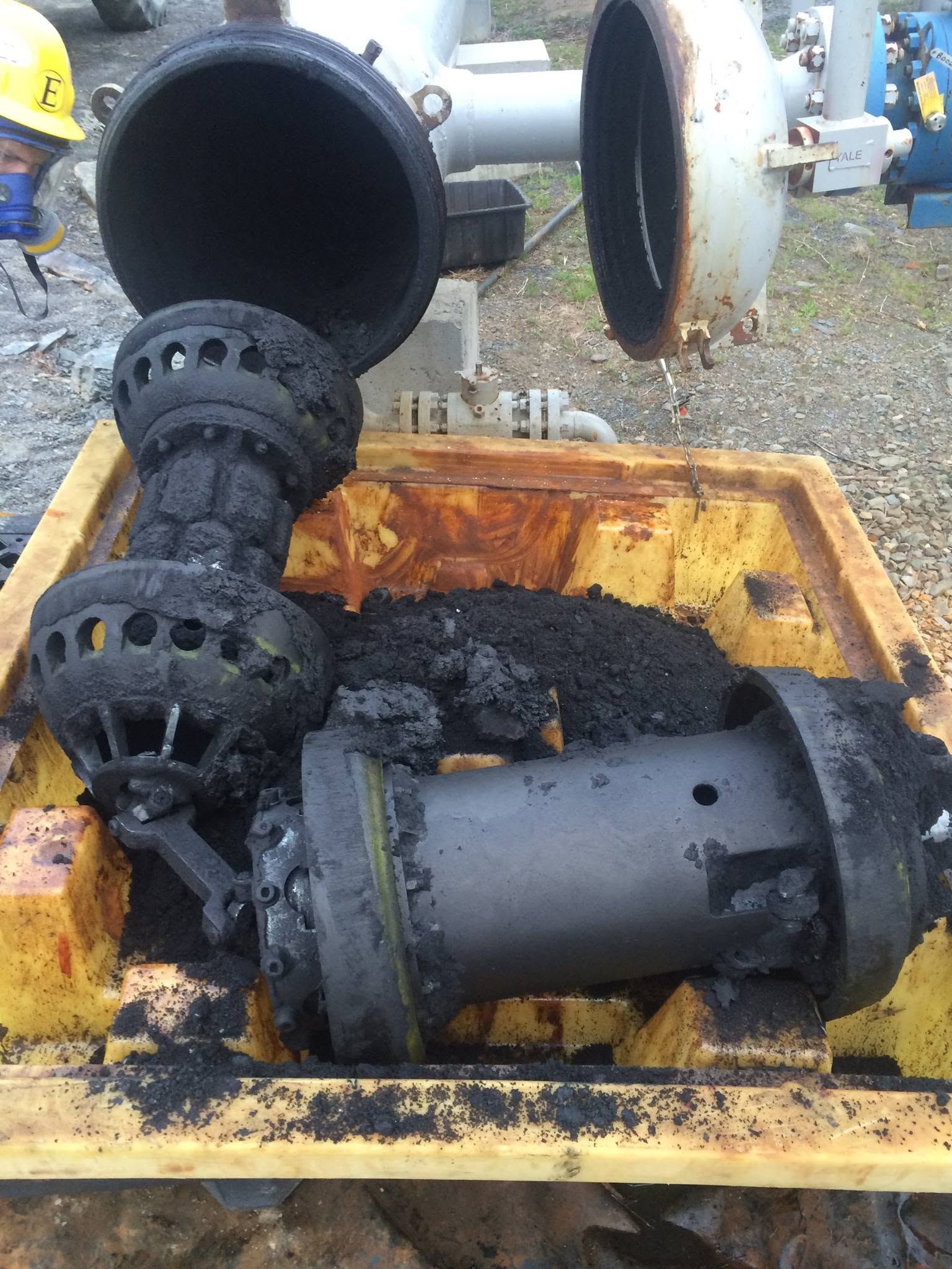Black Powder Debris with Enduro Cleaning Pig