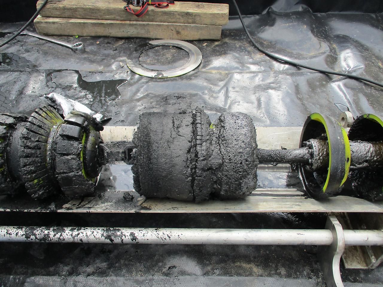 Enduro ILI Tool covered in debris