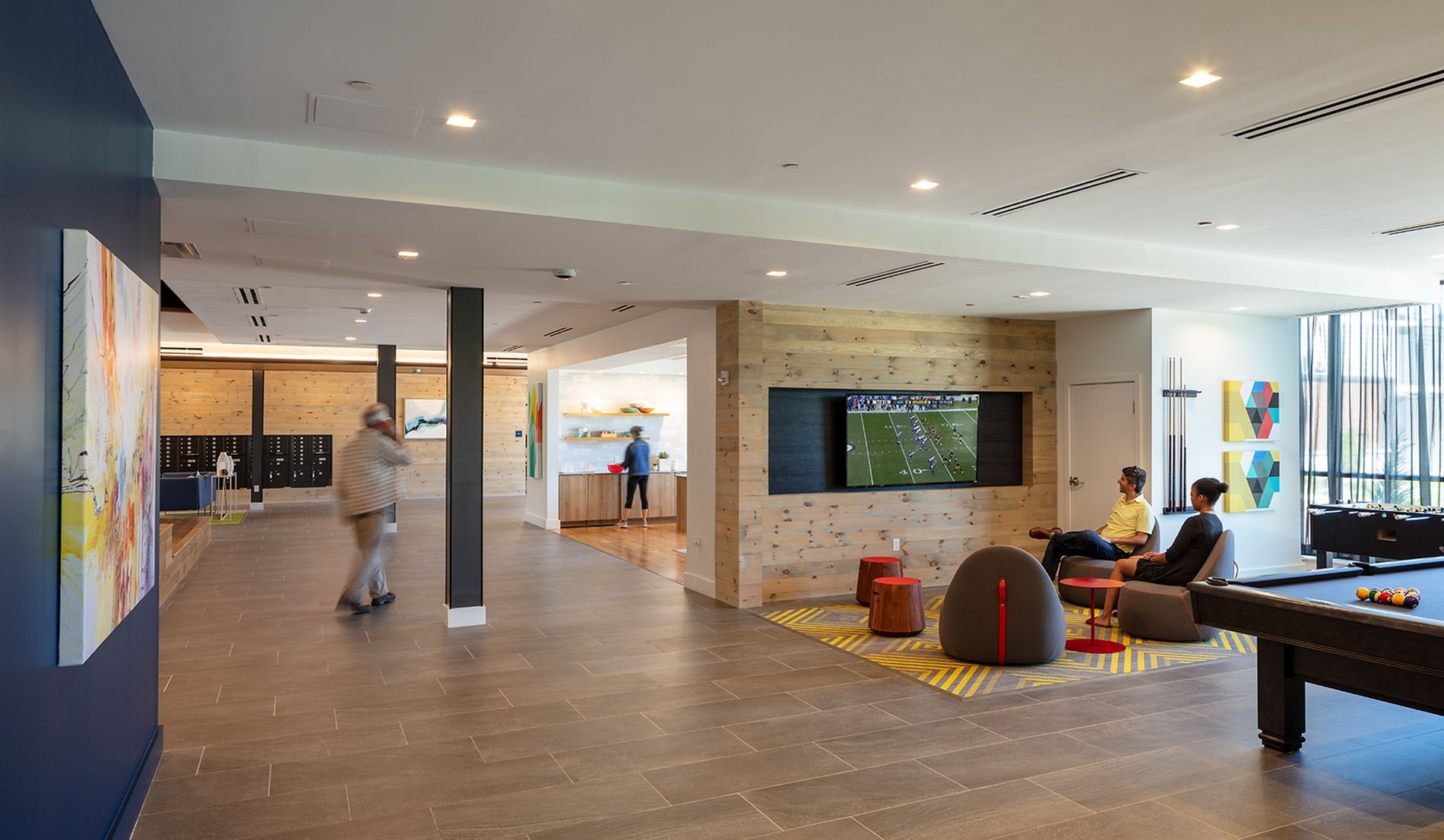 Clubhouse with seating at The Veridian Residences.