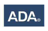 The ada logo is on a blue background.