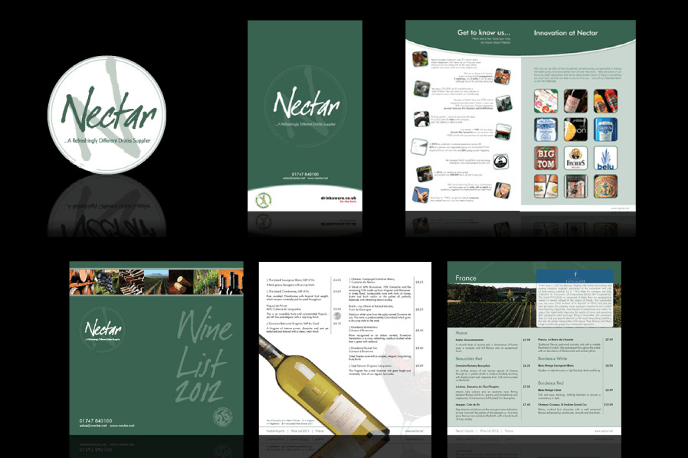 A bottle of nectar wine sits on a table