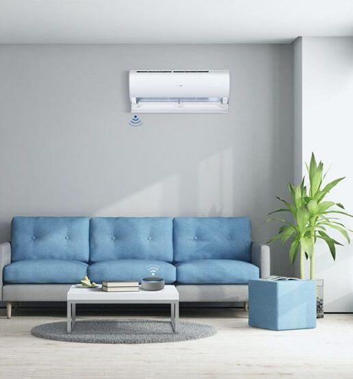 een airco in een woonkamer