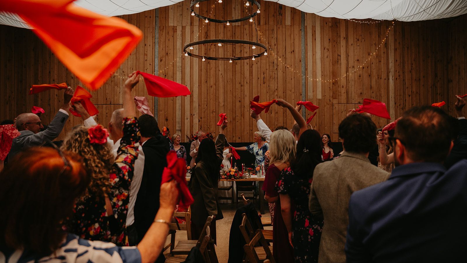 Inside the barn wedding venue at The Grain Store