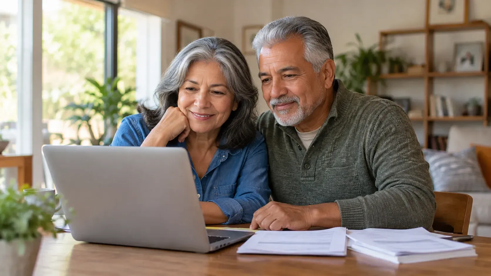 Couple reviewing their tax resolution options together at home