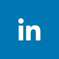 LinkedIn logo: white “in” on a blue square background