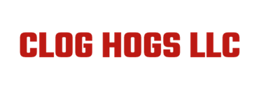 Red CLOG HOGS LLC logo in bold block letters on a white background