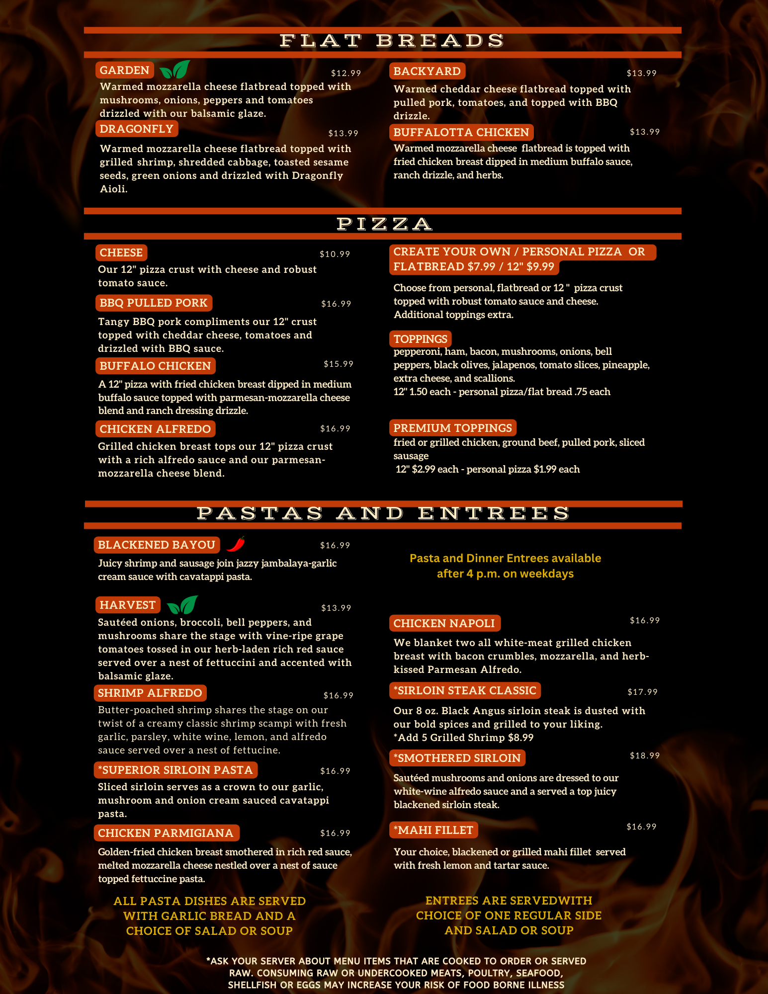 Menu l Palm Bay, FL l Copper Chimney Grill & Bar