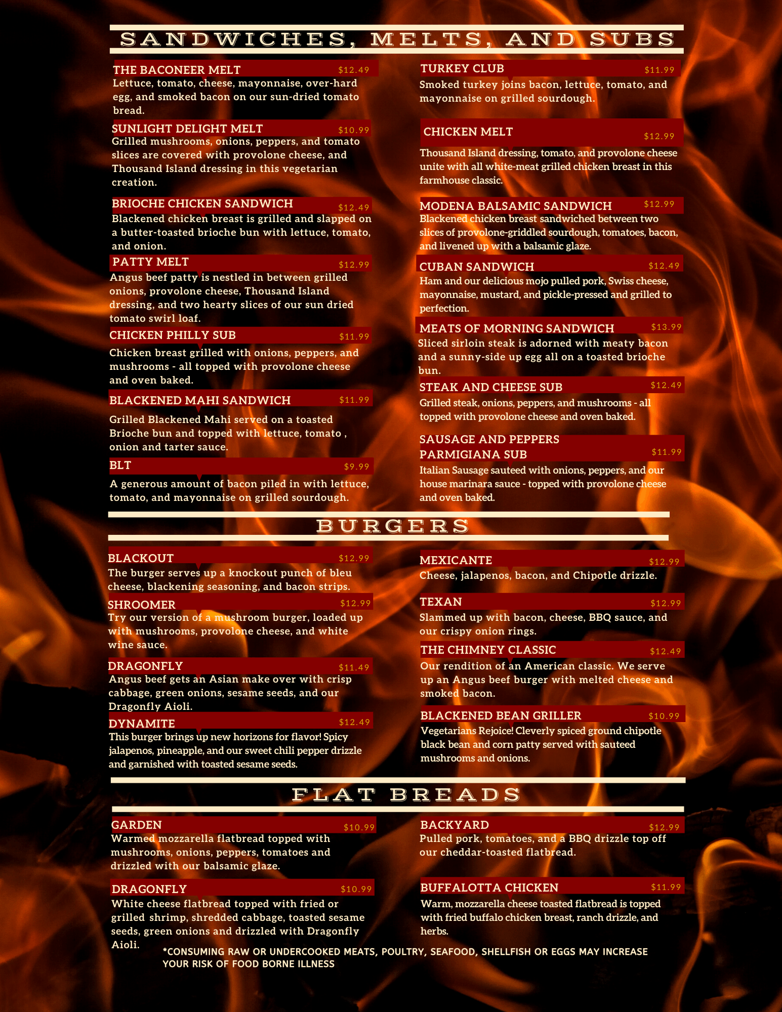 Menu l Palm Bay, FL l Copper Chimney Grill & Bar