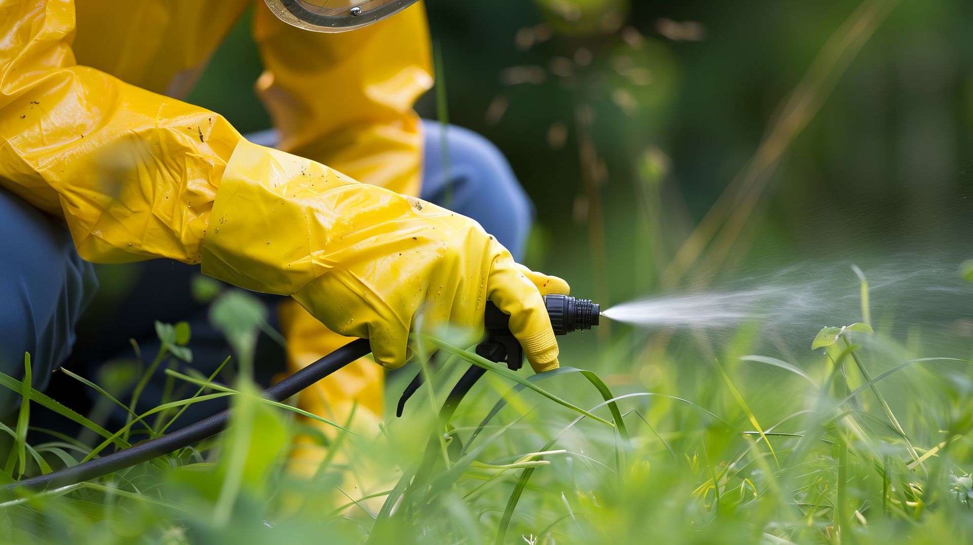Professional pest control expert treating vibrant lawn for effective pest management solutions Professional pest control expert treating vibrant lawn for effective pest management solutions