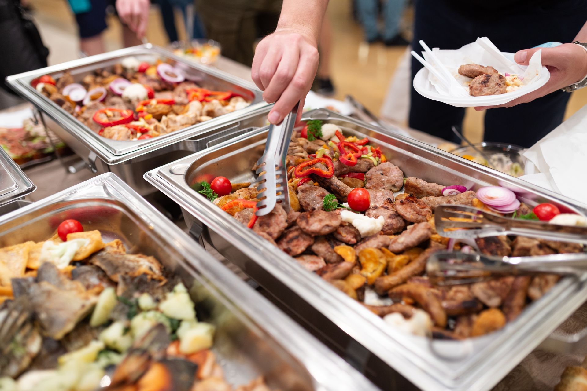 Pork and Fish in tray