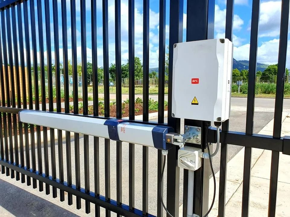 A White Automatic Gate Motor and Control Box — Gate-O-Matic in Garbutt, QLD