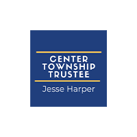 Blue campaign sign reading “Center Township Trustee” with the name “Jesse Harper”