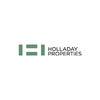 Holladay Properties logo with green geometric icon and black text on white background