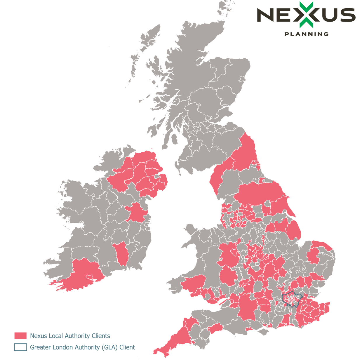 Retail & Leisure public sector coverage map across the UK and Ireland