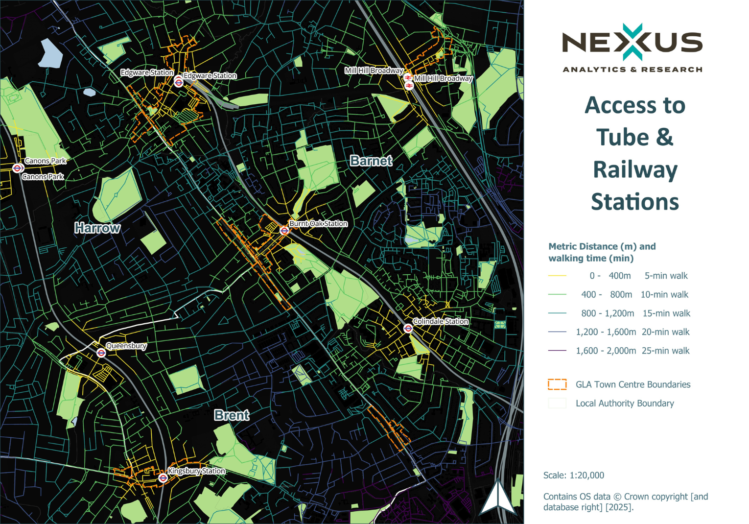 GIS mapping and spatial analytics example supplied by the client