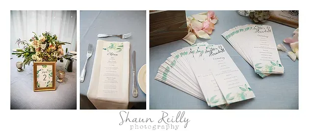Wedding memory bundle with framed flowers, pen, and matching personalized cards on a table