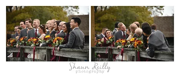 Two-panel outdoor scene of people holding flowers and singing at a memorial