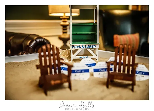 Miniature dining room set with four chairs and a table, centered around a green chalkboard.
