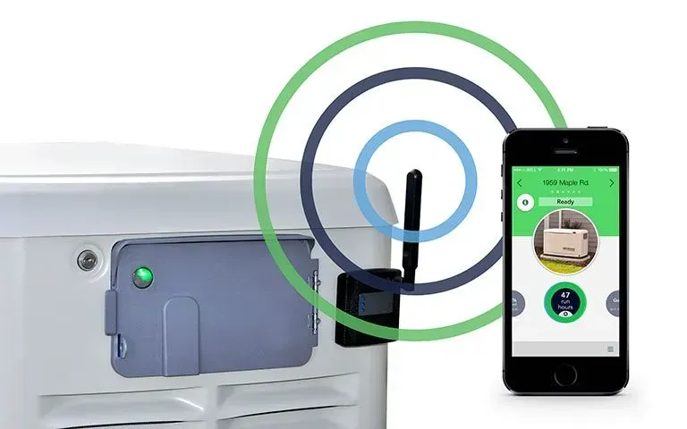A cell phone is connected to a wireless device.