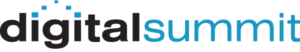 The digital summit logo is blue and black on a white background