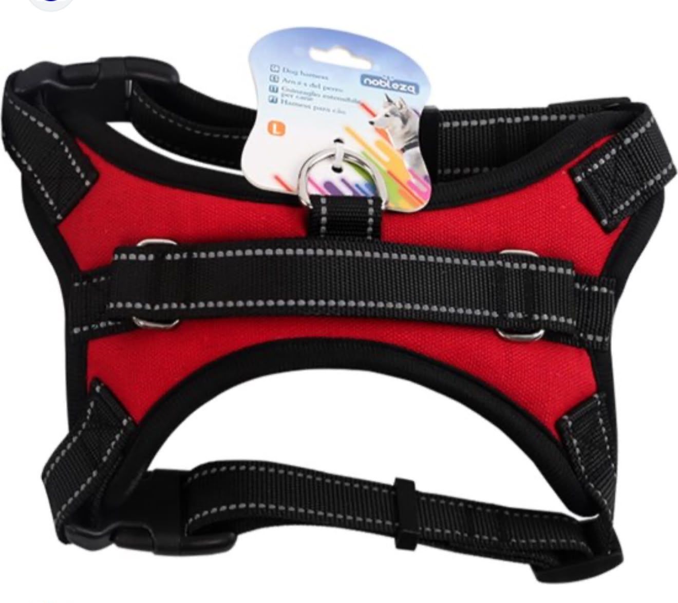 Nobleza Hondenharnas โ Rood/Zwart L