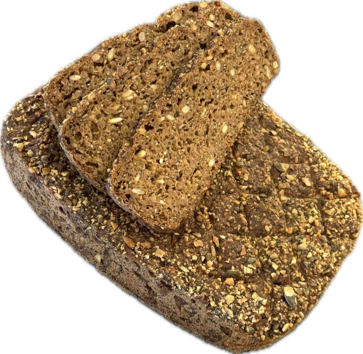 To stykker brød er stablet oven på hinanden