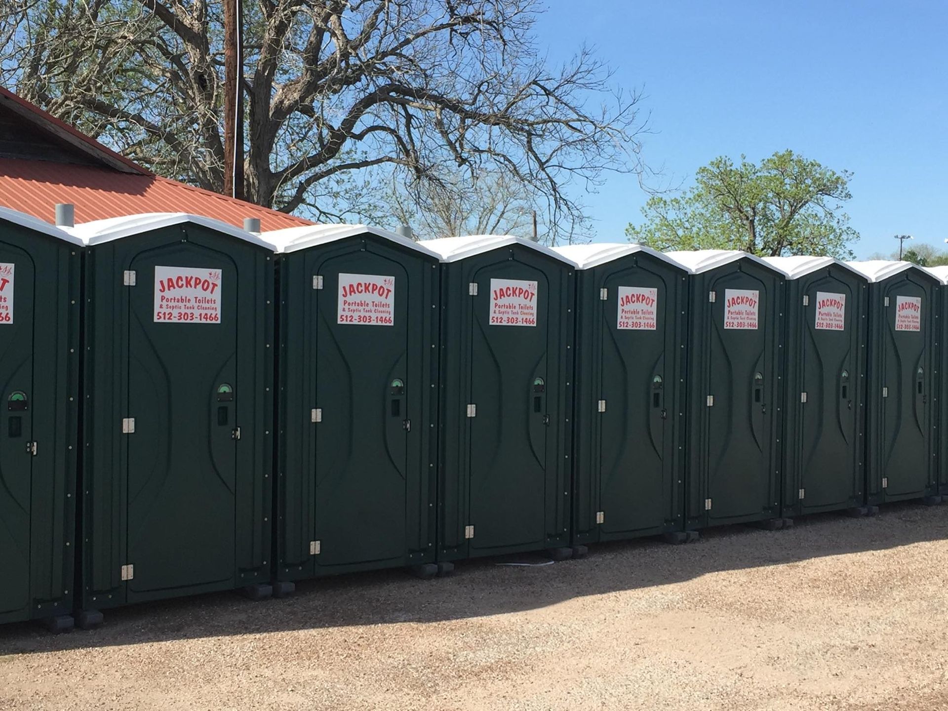 Khaki Colored Portable Toilet