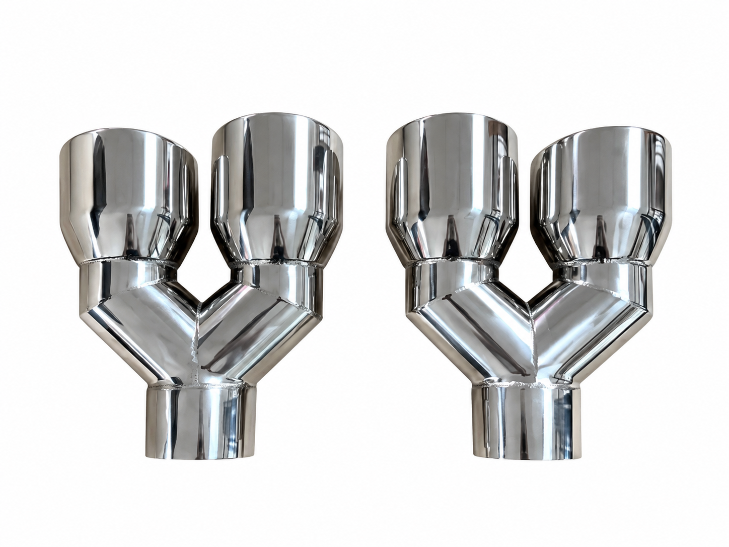 Embout d'échappement double 3,5 po – Finition polie (CH)