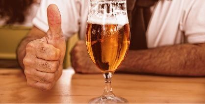 Brew with a thumbs up