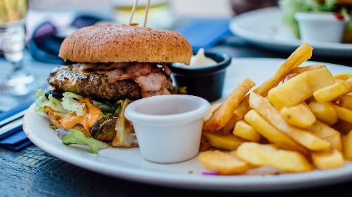 Hamburger and Fries