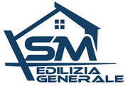 Logo blu dell'impresa di costruzioni