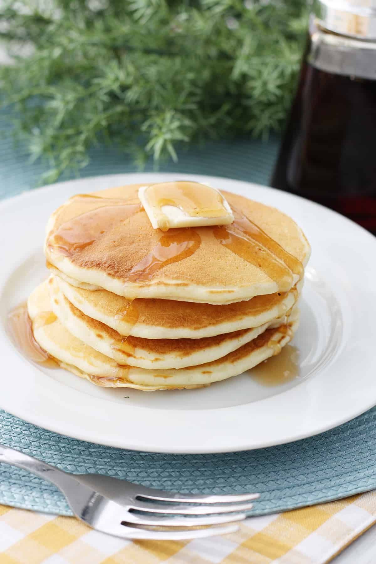 Stack of Plain Pancakes