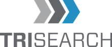 A logo for trisearch with arrows and the word trisearch
