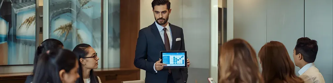 Hotel lobby with professional hospitality staff providing excellent guest service