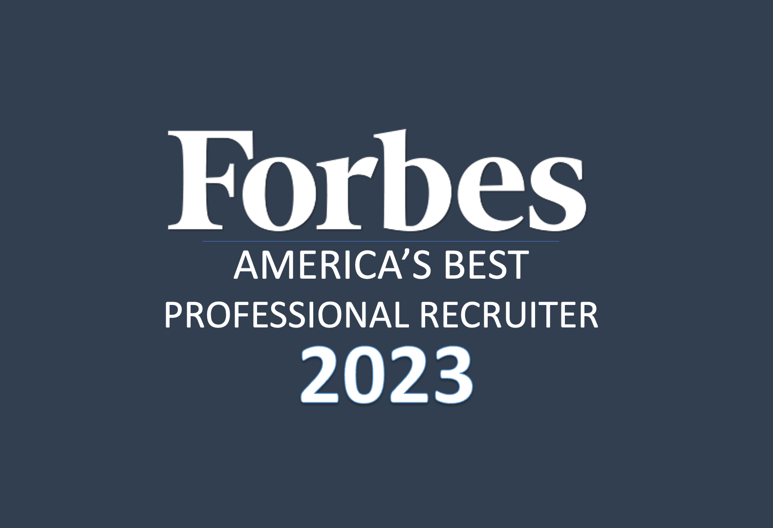 The forbes logo for america 's best professional recruiter in 2023