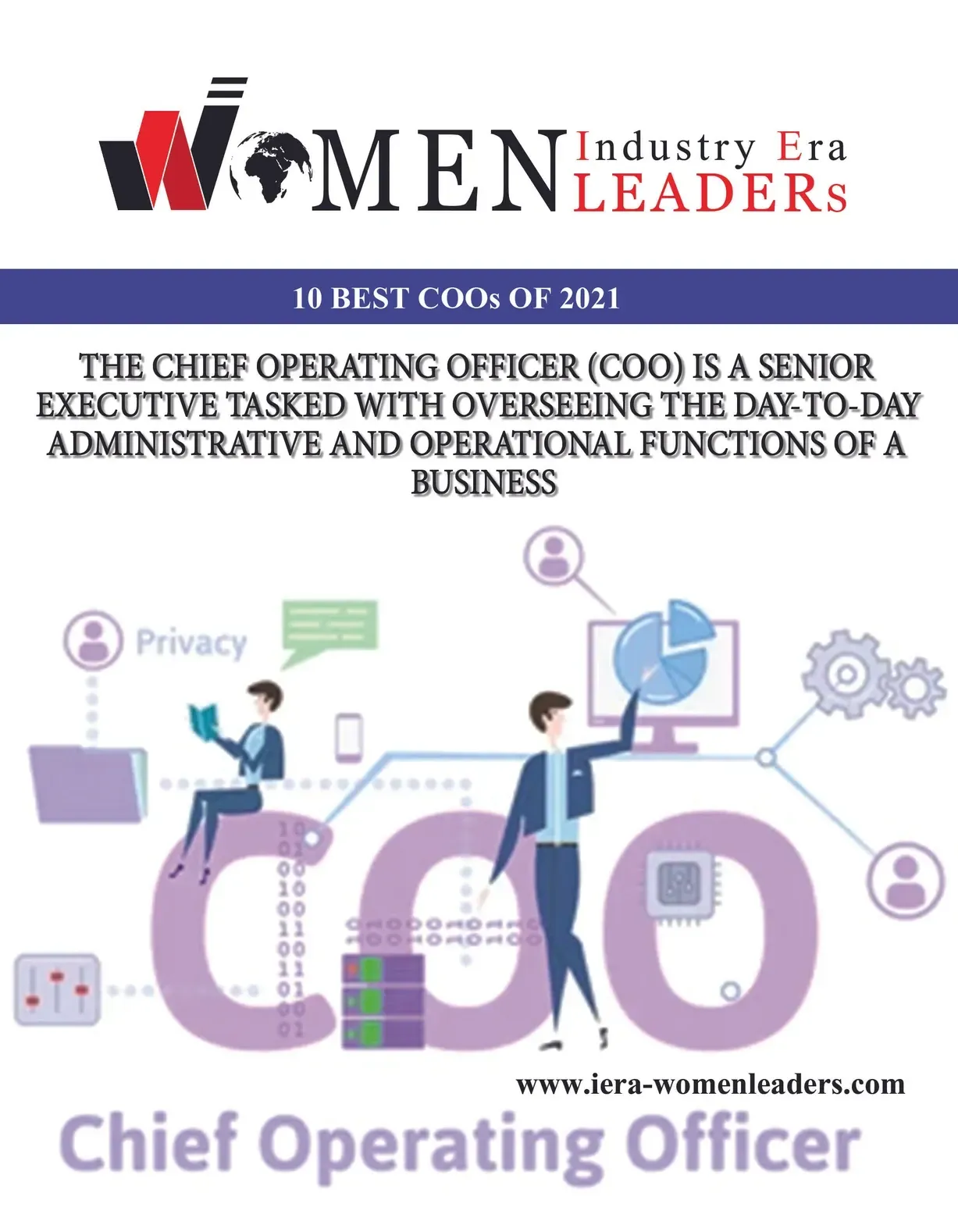The chief operating officer is a senior executive tasked with overseeing the day to day administrative and operational functions of a business