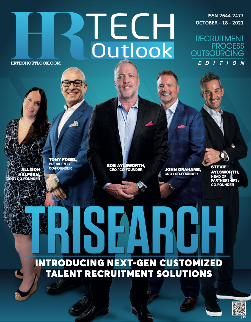 A group of people on the cover of hr tech outlook