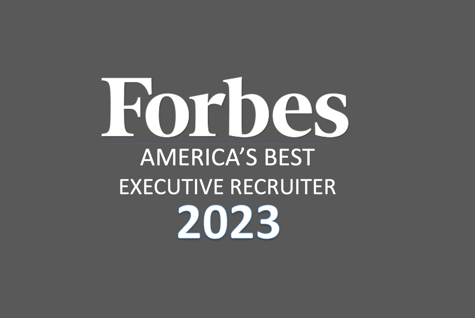The logo for forbes america 's best executive recruiter 2023