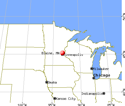 A map of the united states with chicago in the middle